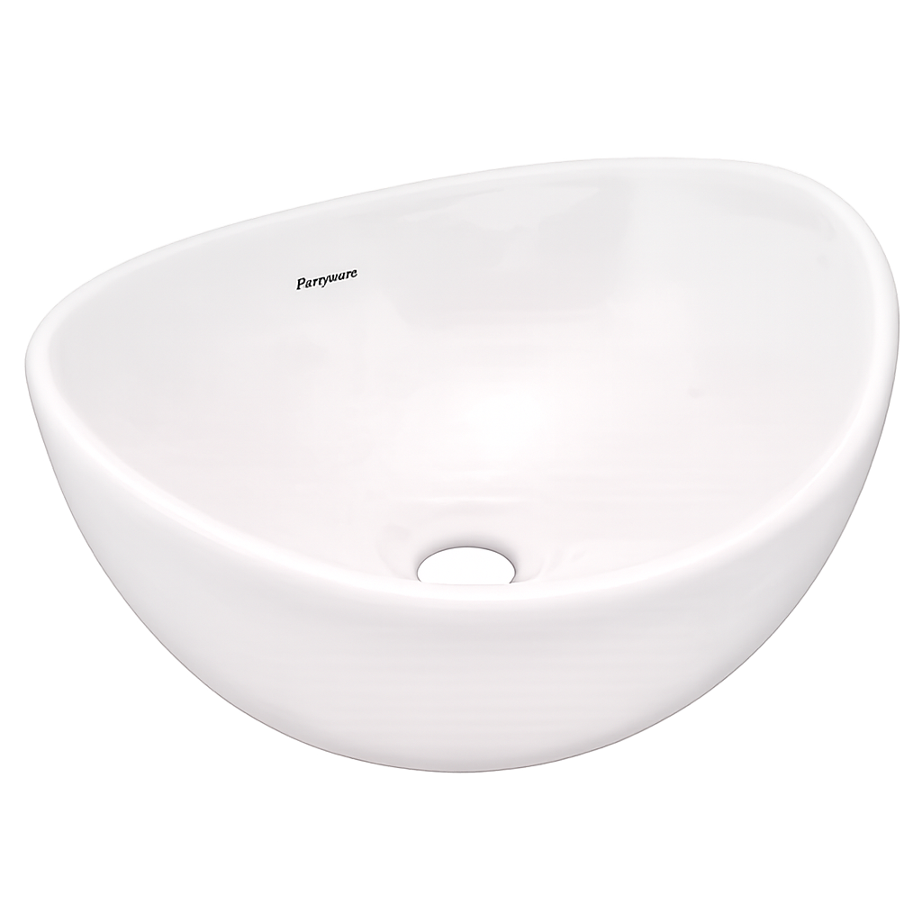 Parryware Vallure Table Top Basin | Ultra White Ceramic Bowl Basin | 410 x 365 mm