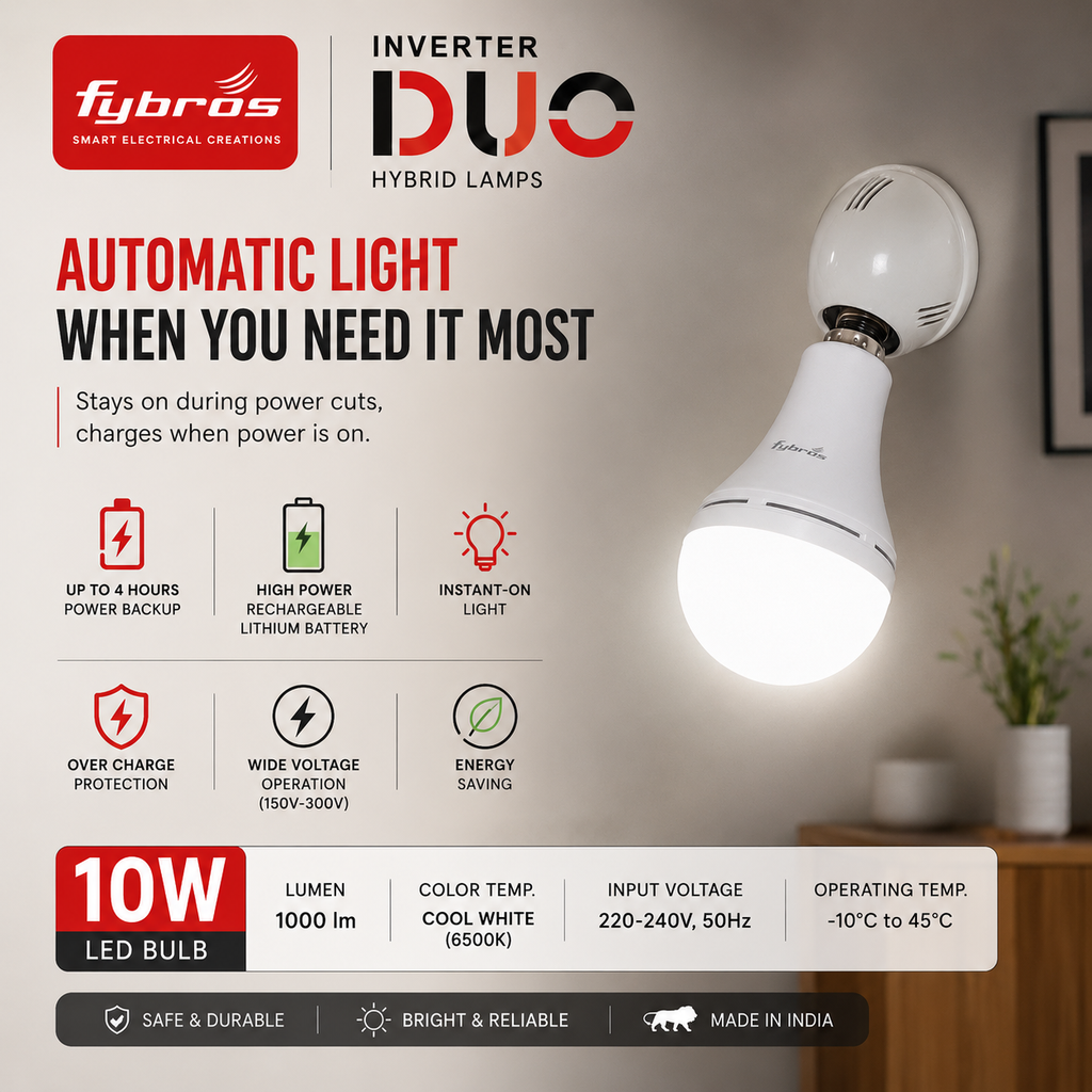 FYBROS Emergency Inverter LED Bulb