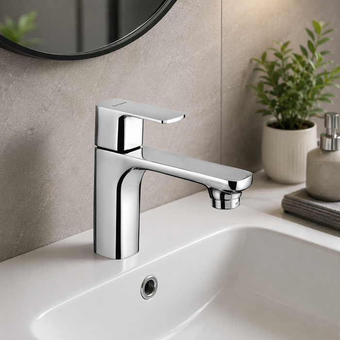 Parryware Pillar Cock Faucet for Wash Basin | Premium Chrome Finish Tap