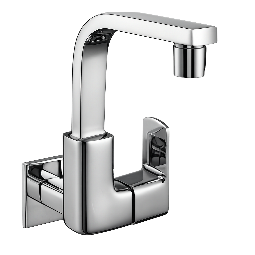 Parryware QUATTRO Swan Pillar Cock WPT2303A1 | Premium Chrome Basin Faucet