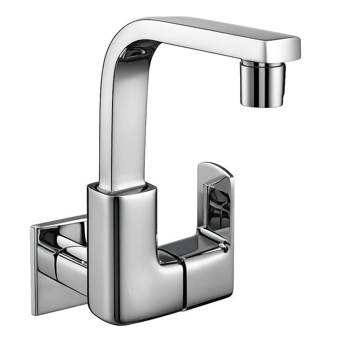 Parryware QUATTRO Swan Pillar Cock WPT2303A1 | Premium Chrome Basin Faucet