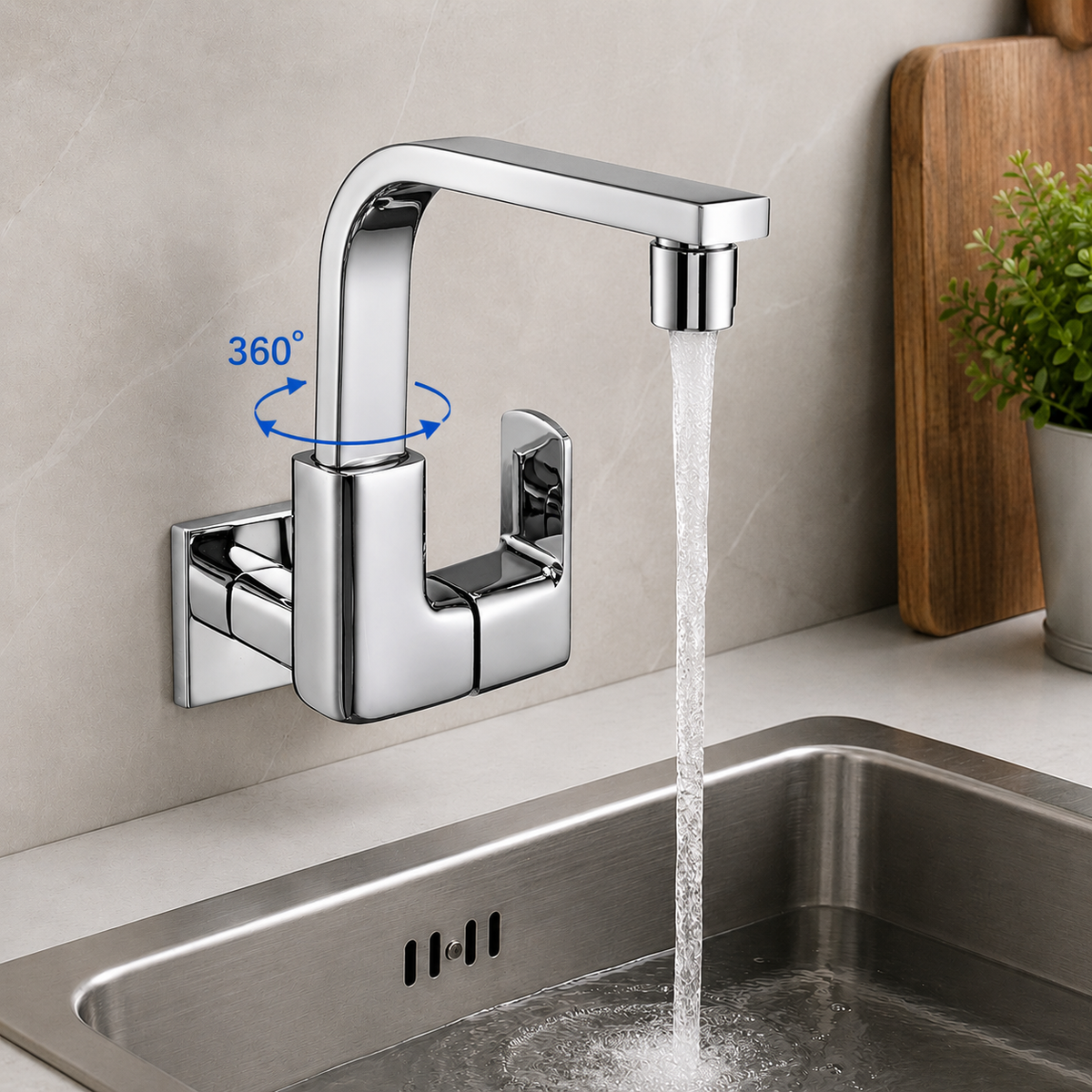 Parryware QUATTRO Swan Pillar Cock WPT2303A1 | Premium Chrome Basin Faucet