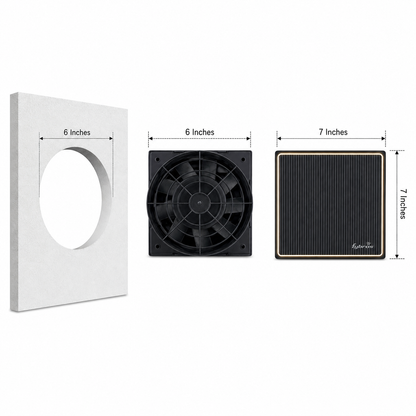 Fybros Zest Exhaust Fan with Peripheral LED Light – Black / White