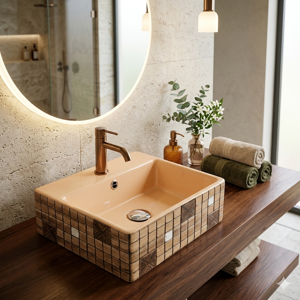 Clayware Mist 002 Designer Table Top & Wall Hung Basin | Premium Finish | High Durable Ceramic