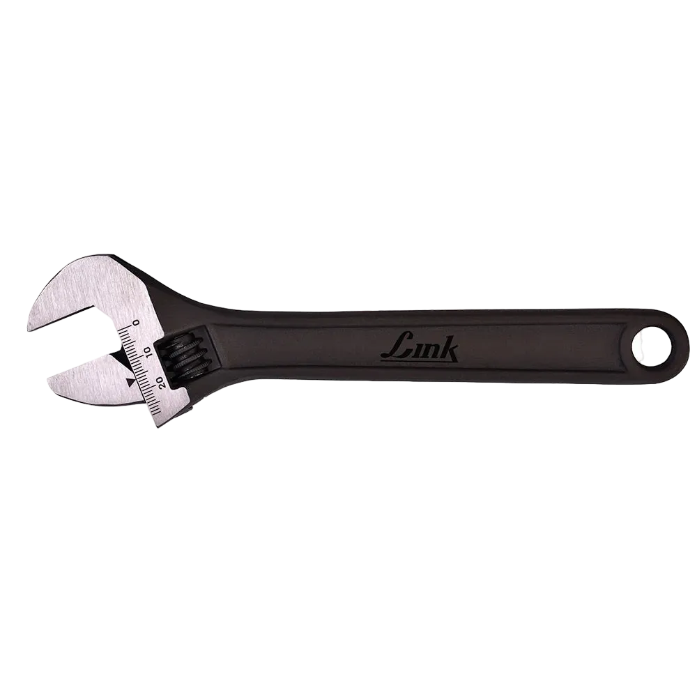 LINK Prabal Adjustable Wrench 200mm (8 Inch) – Black Finish Heavy Duty Adjustable Spanner for Plumbing, Mechanical & Home Repair