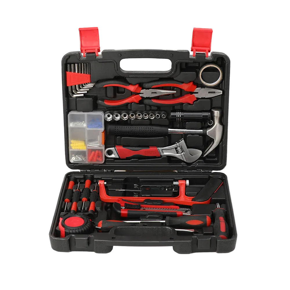 LINK Prabal 126-Piece DIY Hand Tool Kit – Complete Home Repair Tool Set with Wrench, Pliers, Screwdrivers, Hacksaw, Hardware Accessories & Storage Case