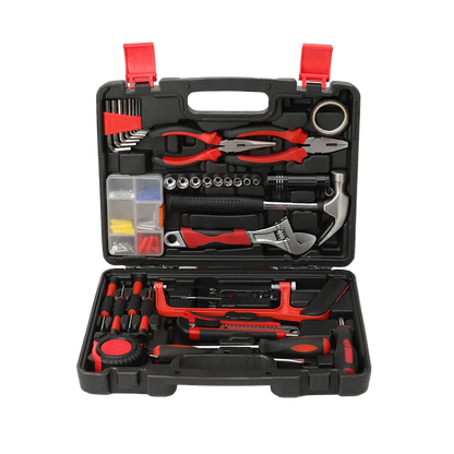 LINK Prabal 126-Piece DIY Hand Tool Kit – Complete Home Repair Tool Set with Wrench, Pliers, Screwdrivers, Hacksaw, Hardware Accessories & Storage Case
