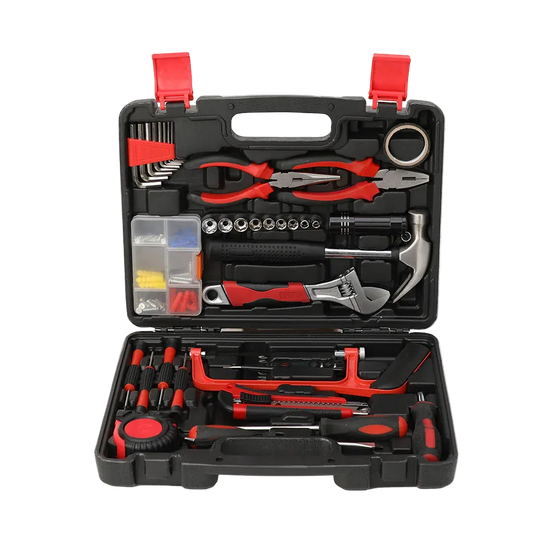 LINK Prabal 126-Piece DIY Hand Tool Kit – Complete Home Repair Tool Set with Wrench, Pliers, Screwdrivers, Hacksaw, Hardware Accessories & Storage Case