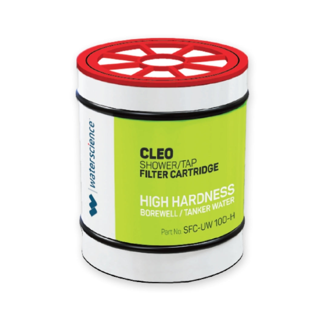CLEO Replacement Cartridge for Shower & Tap Water Filter | Metro (Chlorine & Mild Hardness) / Borewell (High Hardness) | Fits All CLEO Models | 4–6 Months Life | Made in India