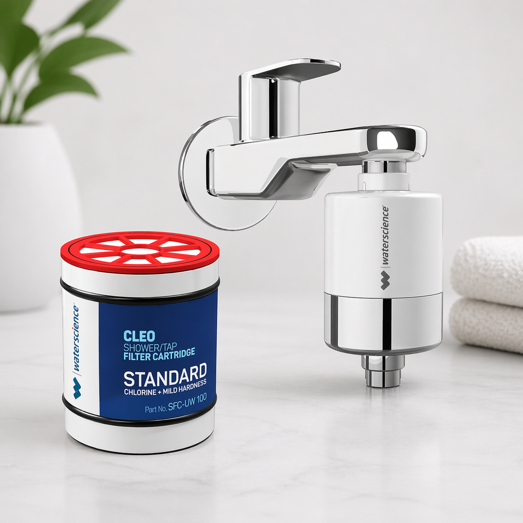 Water Science CLEO Shower & Tap Filter for Hard Water | Municipal Water | Reduces Sediments & Odour