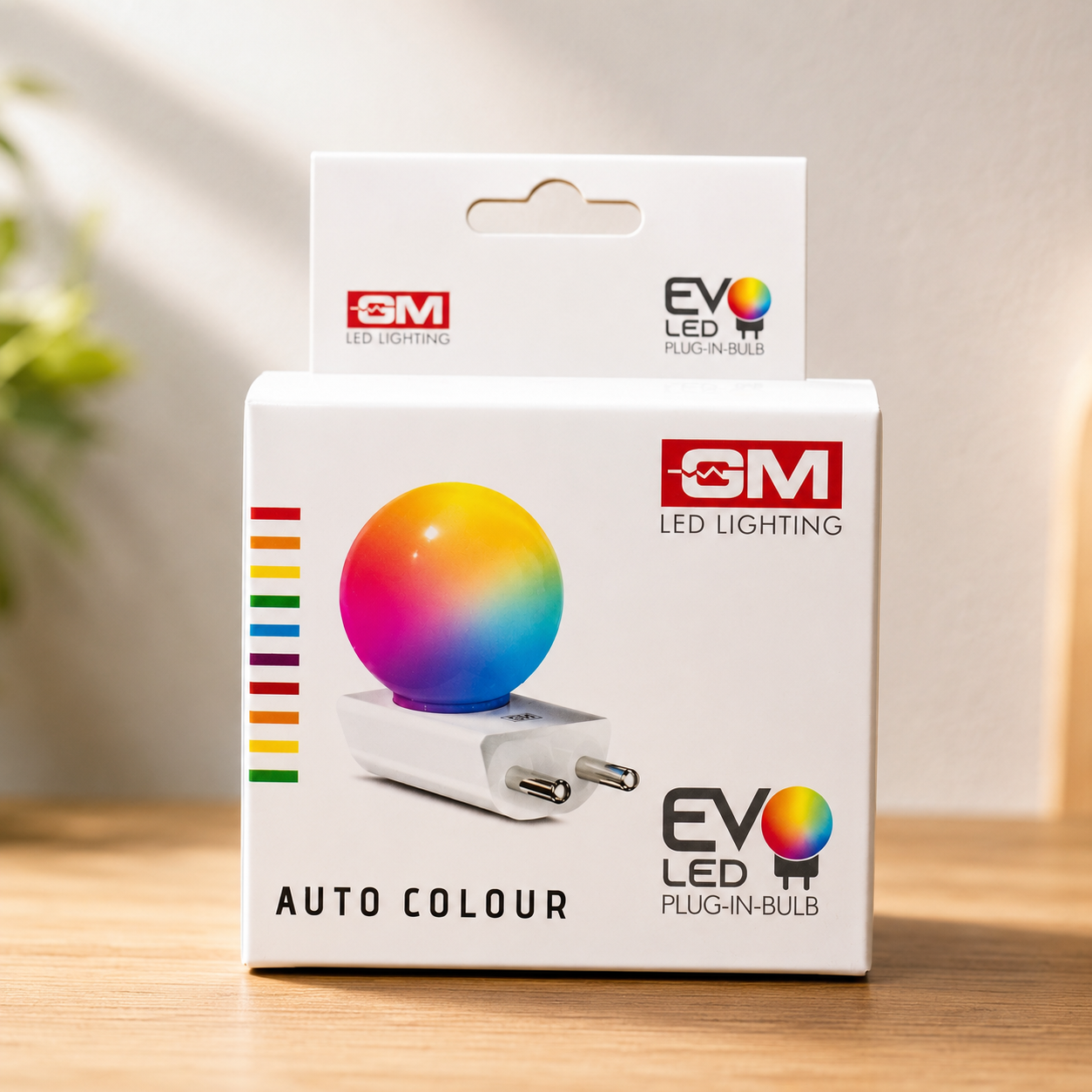 GM EVO Auto Colour Changing LED Plug-in Night Lamp – 0.5W Decorative Multi Colour Bulb