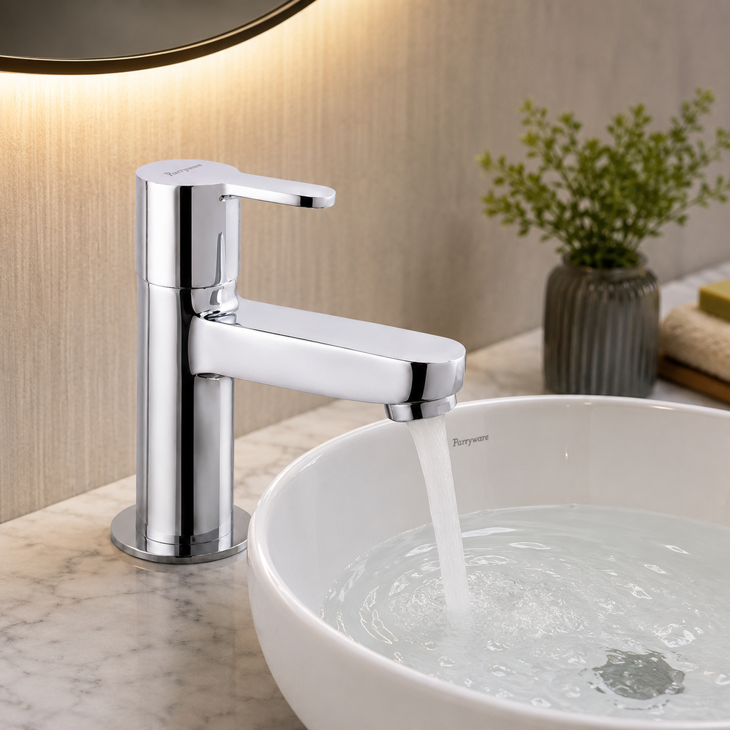 Parryware Claret Pillar Cock Tap for Wash Basin – Premium Chrome Finish