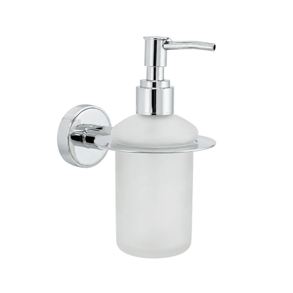 Germa Liquid Soap Dispenser | Premium Frosted Glass & 304 Stainless Steel Wall Mounted Bathroom Dispenser