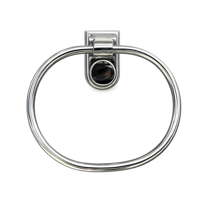 Kerovit Premium Oval Towel Ring Holder – Wall Mounted Chrome Finish Bathroom Accessory