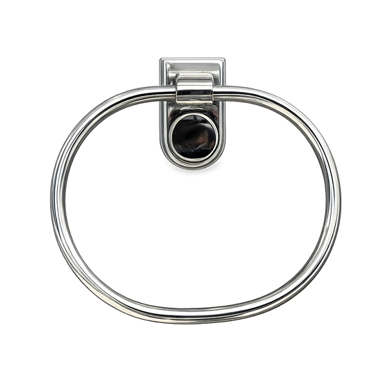Kerovit Premium Oval Towel Ring Holder – Wall Mounted Chrome Finish Bathroom Accessory