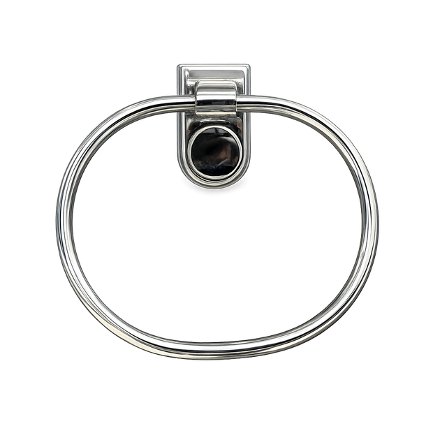 Kerovit Premium Oval Towel Ring Holder – Wall Mounted Chrome Finish Bathroom Accessory