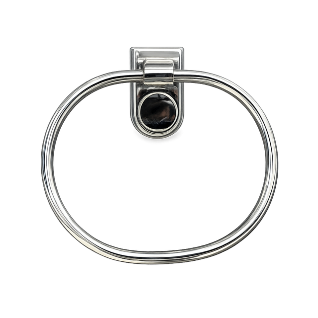 Kerovit Premium Oval Towel Ring Holder – Wall Mounted Chrome Finish Bathroom Accessory