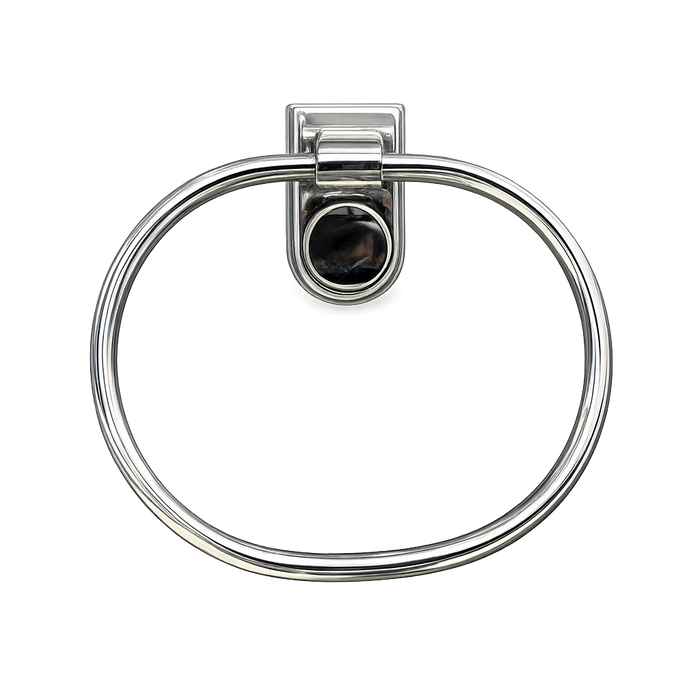 Kerovit Premium Oval Towel Ring Holder – Wall Mounted Chrome Finish Bathroom Accessory