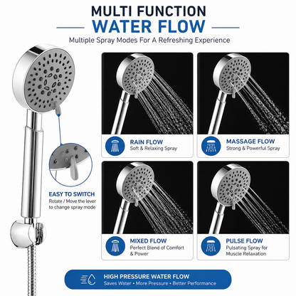 SOMANY Multi Function Hand Shower Set with Flexible Hose & Wall Hook