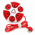 GM Saturn 6+1 Power Strip with Master Switch | 5 International Sockets | 2 Meter Heavy Duty Cord |