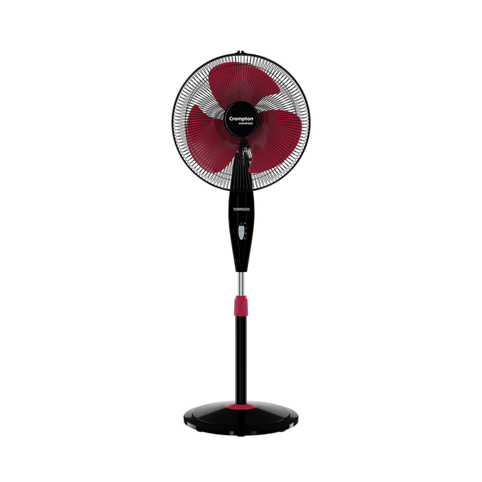 Crompton Torpedo HS PF High Speed 400mm Pedestal Fan | 2100 RPM | 105 CMM Air Delivery | 125W | 2 Year Warranty