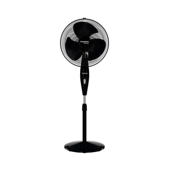 Crompton Torpedo HS PF High Speed 400mm Pedestal Fan | 2100 RPM | 105 CMM Air Delivery | 125W | 2 Year Warranty