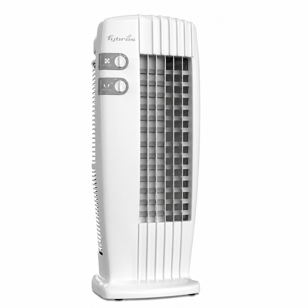 Fybros SILO Tower Fan | 150W High-Speed Portable Tower Fan | 3 Speed Control | 25 Feet Air Throw | Oscillation Function | White Grey