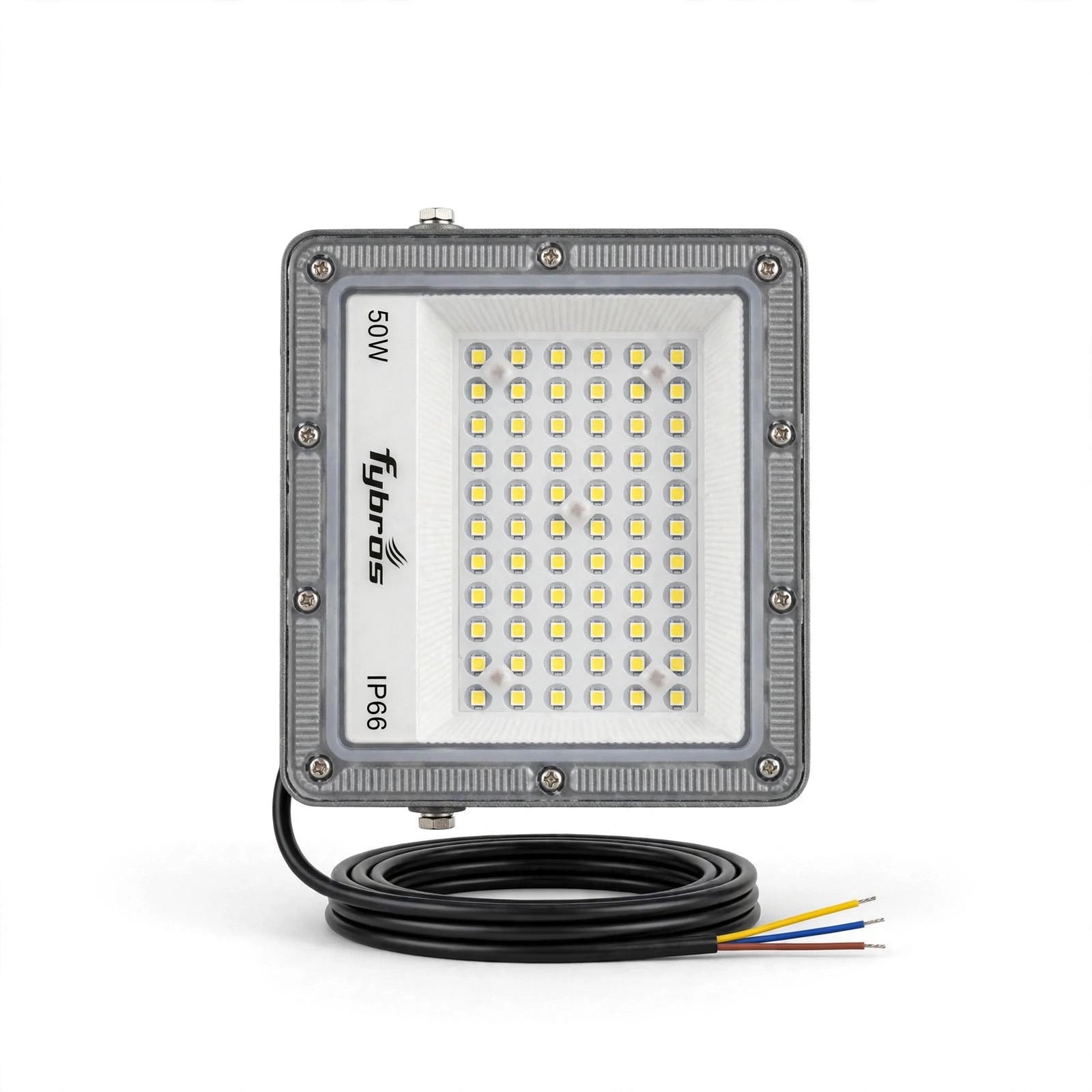 Fybros ZEFY 50W LED Flood Light | IP66 Waterproof Outdoor Floodlight | Cool White 6500K