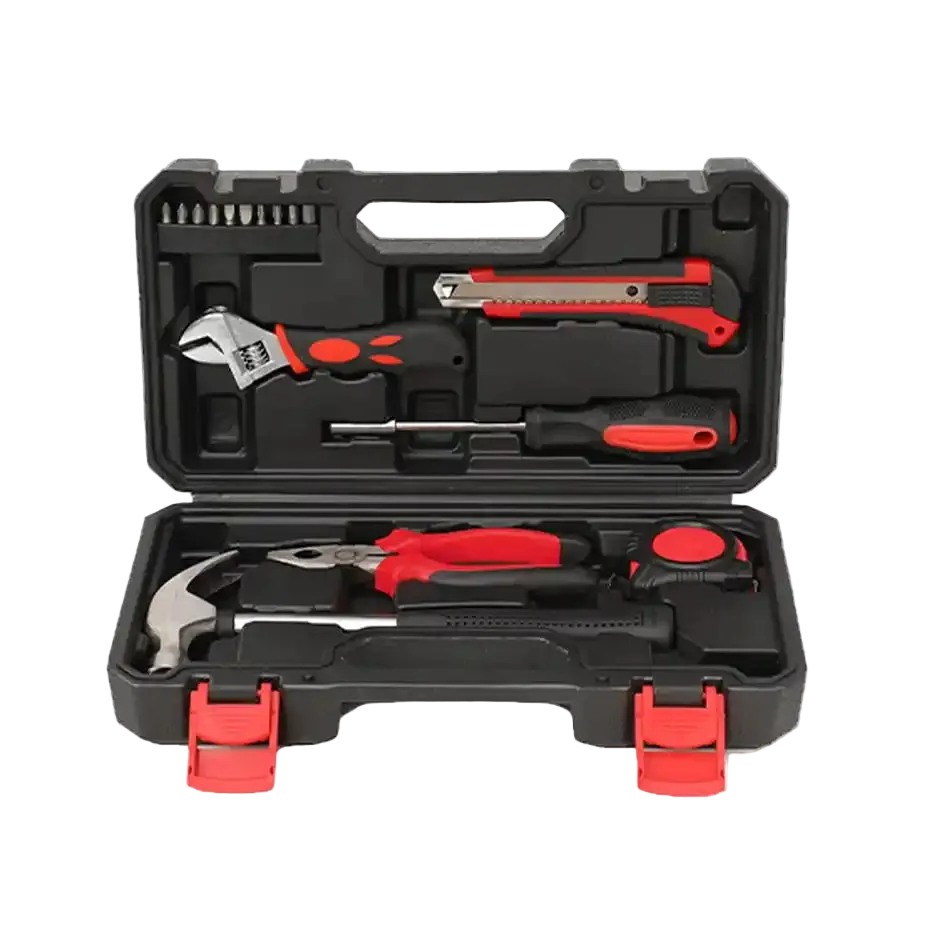 LINK Prabal 16-Piece DIY Hand Tool Kit – Complete Home Repair & Maintenance Tool Set with Plier, Adjustable Wrench, Hammer, Screwdriver Bits & Measuring Tape