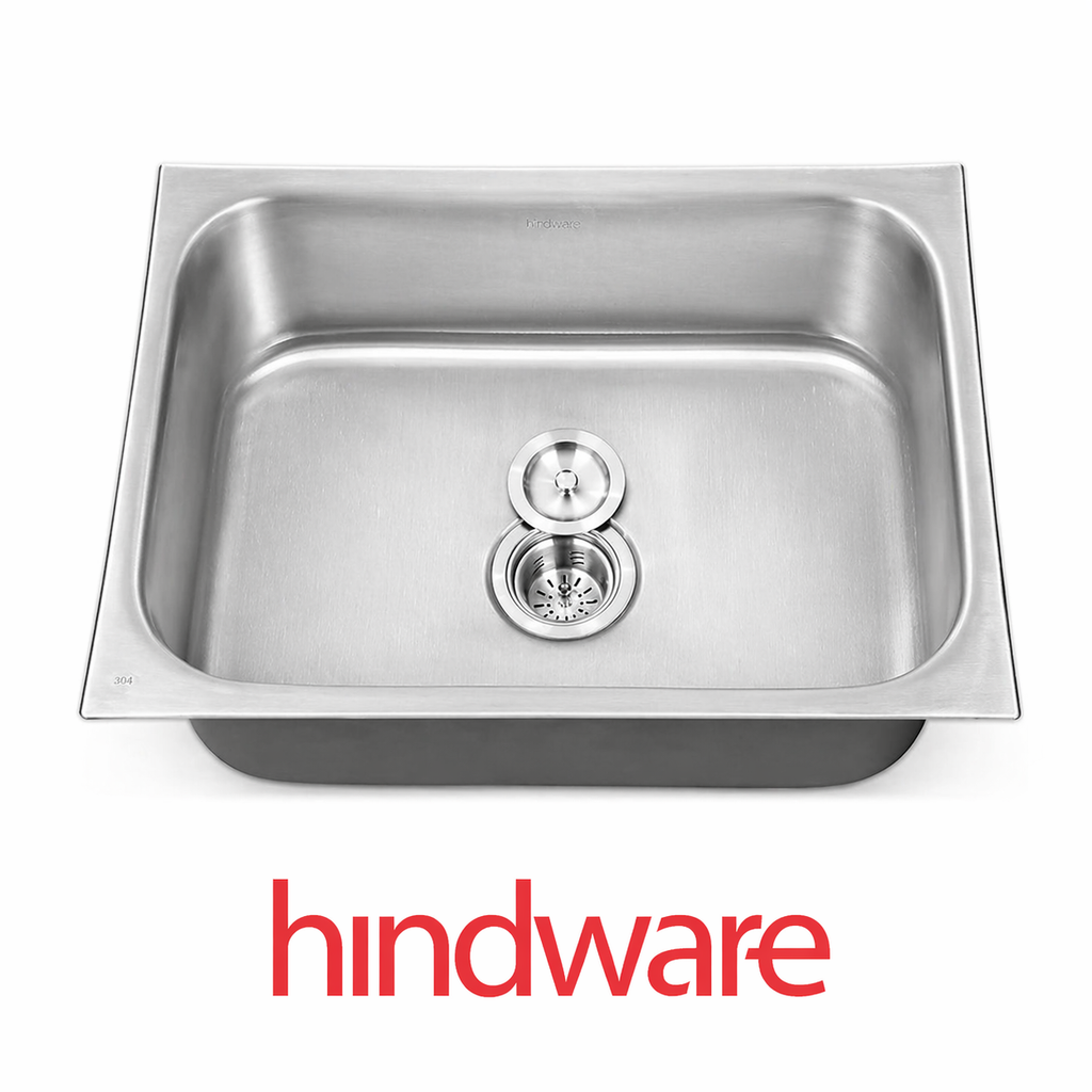 Hindware Kitchen Sink 24x18x8 304 Grade - 25Yrs Warranty