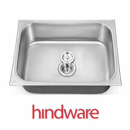 Hindware Kitchen Sink 24x18x8 304 Grade - 25Yrs Warranty