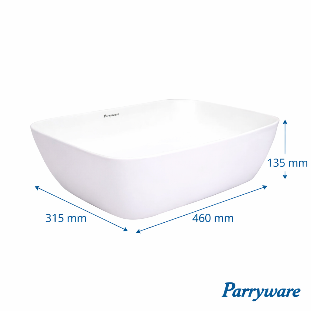 Parryware Jordon Table Top Wash Basin White