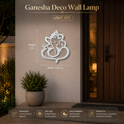 Ganesha Deco LED Wall Lamp – Modern Spiritual Wall Light for Entrance & Home Decor