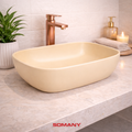 Somany Velena Art Basin Table Top - Matte Cream